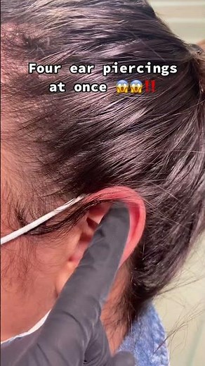 Triple piercing transformation: double helix, conch & rook