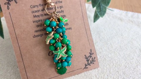 Starfish Bag Charm – Mermaid Tail Purse Charm – Seashell Keychain – Beach Bag Accessory – Coastal Summer Gift - Etsy