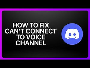 How To Fix Can't Connect To Voice Channel In Discord ! Tutorial