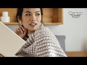Easy Crochet Tweed Stitch Shawl