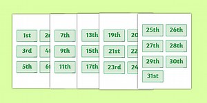 Calendar Dates Labels