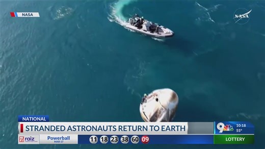 Stranded astronauts finally return to Earth