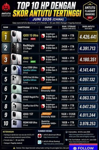 Top 10 Fastest Android Flagship Phones ⚡ AnTuTu Ranking June 2026 | Snapdragon vs MediaTek🔥 #shorts
