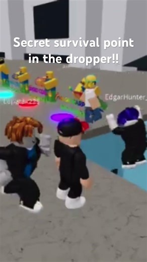 Secret survival point in the dropper game!! #roblox #rblx #glitch