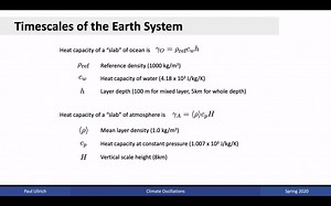 Lecture 11a Climate Dynamics Climate Oscillations