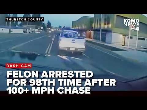 DASH CAM: TCSO deputies arrest convicted felon for 98th time after 100+ mph pursuit