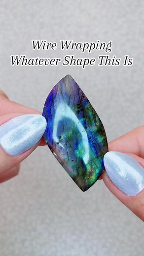 Wire Wrapped Labradorite Crystal Pendant