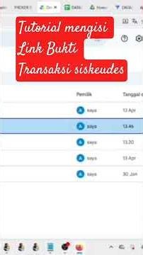 Tutorial on Filling in the Siskeudes Transaction Proof Link #village