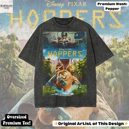 Oversized Disney Hoppers Shirt: Disney Pixar Animated Movie Tee, Disney Trip Tee, Disney World Vacation Gift Shirt, Mabel Hoppers Kids Tee - Etsy