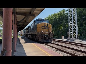 CSX 895 (ES44AC-H) Leading With Double Stack Containers ￼Through Selma, NC