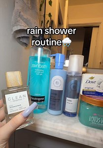 Replying to @harperrrrrr_6 rain scented shower routine ON a rainy day??🌧️💧 #hygieneproducts #bodycare #showerroutine #showertok #fyp