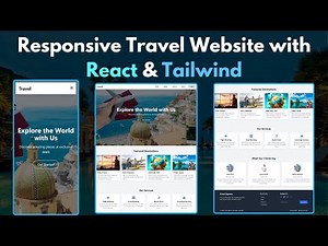 Build a Stunning Responsive Travel Agency Website with React & Tailwind CSS | Step-by-Step Tutorial
