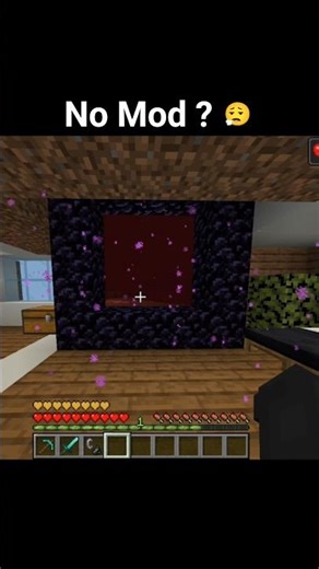 When you use portal mod for the first time! II #minecraft #minecraft shorts