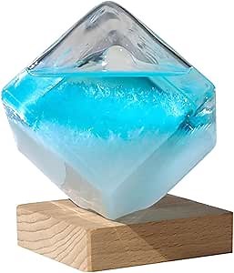Weather Predicting Storm Glass,Storm Glass Weather Forecast Barometer Bottle Diamond Predictor Decor for Desktop in Home Or Office, standard