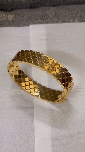 Geometric Pattern Handcuff Bangle. | The Stall