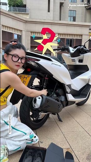 This Tiny Girl Gave Her Scooter a Smoother Ride With New Suspension 🔧 #scooter #girlrider