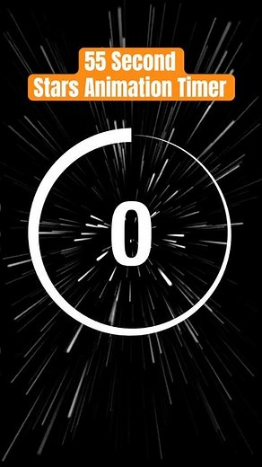 55 Second Countdown with Epic Star Animation and Beep 🌟 | Quick Timer #countdown #games #animation