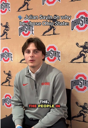🗣️ “The tradition here at Ohio State, the people in the building, and the culture we have here is strong — it’s really special and hard to find.” Julian Sayin on what being a Buckeye means to him and why he chose Ohio State. #collegefootball #ohiostatefootball #gobucks #heismantrophy #cfb