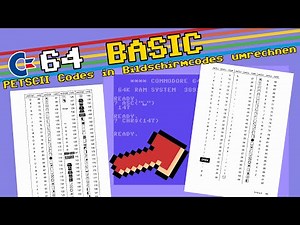 PETSCII/ASCII Codes in Bildschirmcodes umwandeln, in C64 Basic