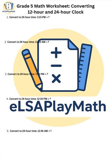 Grade 5 Math Worksheet: Clock Conversion and Time Zone Bundle With Answer Key - Etsy