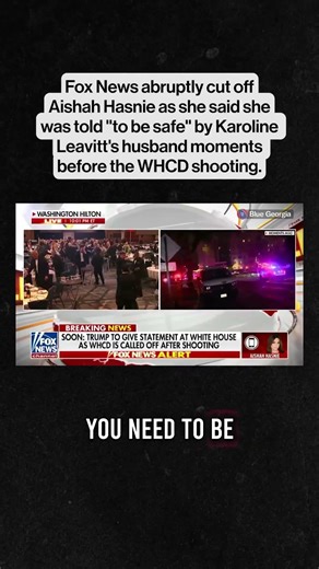 Fox News cut off Aishah Hasnie as she said she was told "to be safe."