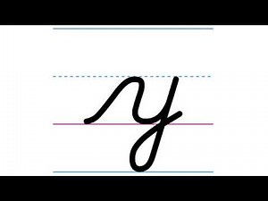 D'Nealian cursive lowercase letter y
