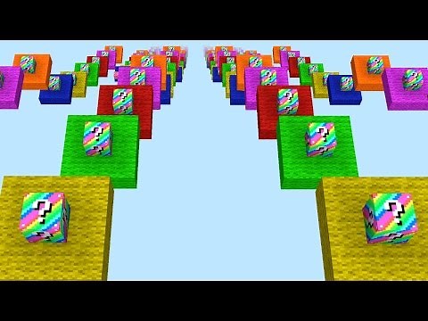 Minecraft RAINBOW LUCKY BLOCK DROPPER #2 with The Pack (Minecraft Lucky Block Mod)