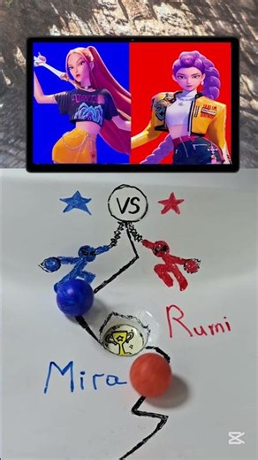 Mira vs Rumi - Ultimate Stylized Girls Character Marble Race! 🔵🔴 #mira #rumi #vs