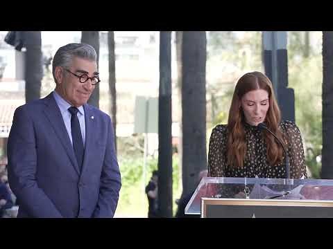 Sarah Levy Introduces Eugene Levy at Hollywood Walk of Fame Ceremony