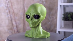 Pacific Giftware Large Alien Head Bust Sculpture Big Black Eyes Extraterrestrial Statue, Textured Resin Sci-Fi Home Decor Figure, UFO Themed Display Collectible 10.24" H