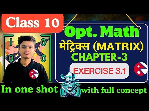 Opt math class 10 matrix exercises 3.1 Determinant of matrix | optional math model question solution