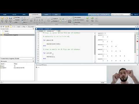 Ejemplos del uso de ciclo for para creación de matrices