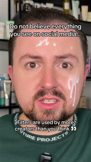 Don’t believe everything you see online!! FILTERS are EVERYWHERE, even on skincare content 👀🙈
