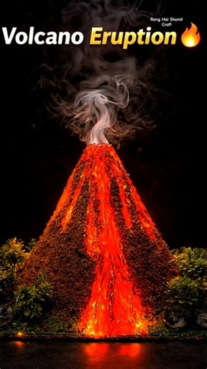 Amazing Volcano Eruption Model 🌋 | Easy Science Project | Realistic Lava Effect