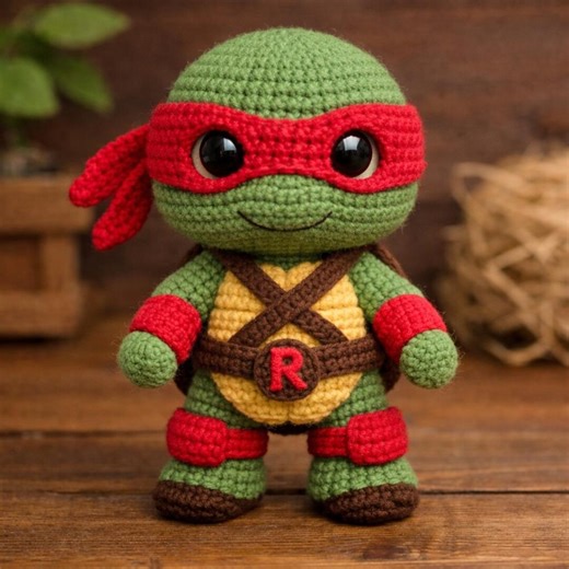 Amigurumi Ninja Turtle Crochet Pattern, Colorwork Doll (PDF Digital Download) - Etsy