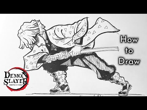 How to Draw POSES from DEMON SLAYER - Drawing Zenitsu Thunderclap and Flash (Real Time Drawing)