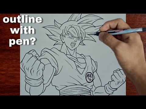 How to Outline the - Drawing with pen