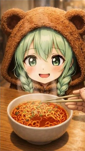 POV: Yumiko Tries Spicy Noodles 🌶️😂 #Yumiko #pov #animeinreallife