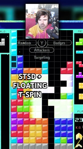 Misdrop? More like an extra T-Spin setup. #tetris #gaming #proplayer #esports #tetris99 #fyp