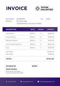 Interior Designer Invoice Template | Editable Canva Billing Form | Home Decor Business Invoice | Printable Invoice | Digital Template - Etsy