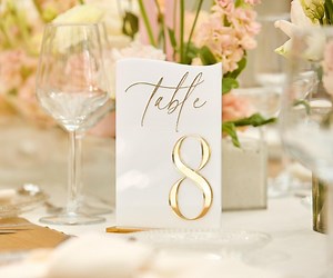 Wedding Table Numbers - White Acrylic 3D Gold Mirror Table Signs - Table Numbers With Stands - Wedding Table Decor - Wedding Reception - Etsy