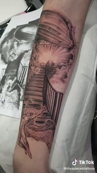 Starting a Led Zeppelin Tattoo Sleeve Process