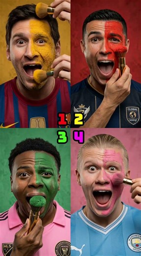 Messi & Ronaldo & Speed & Erling Lipstick #lipstick #makeup #football