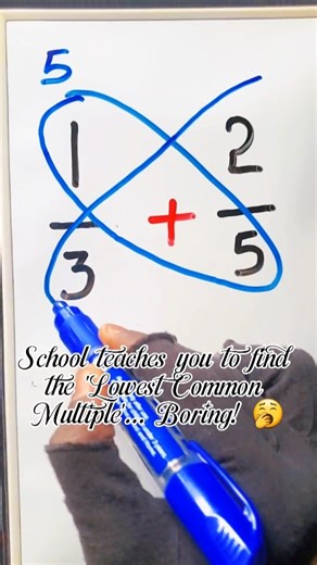 Stop finding Common Denominators! 🚫🦋 #MathHack