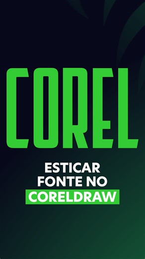 O jeito certo de esticar uma fonte sem perder a proporção real no Corel Draw 📲 Digite CDR se quer aprender a dominar o Corel Draw #corel #designer #vector #designerlendario | Designer Lendário
