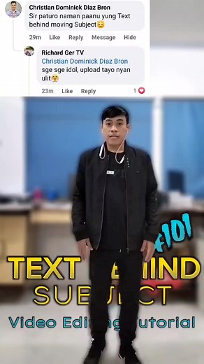 TEXT BEHIND SUBJECT- Video Editing Tutorial #101 #videoeditingtutorial #videoeditingtips #editingtips #videoediting #tips #editingvideo | Richard Ger TV