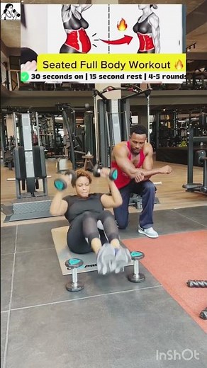 Seated Full Body Workout 💪 No Equipment Needed! #exercise #gym #shorts