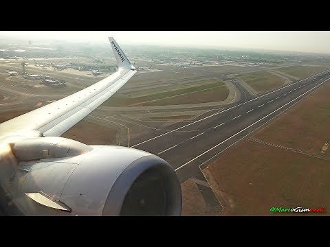 [4K] CFM56-7B Incredible Sound ! • Ryanair B737-800 takeoff from Rome FCO