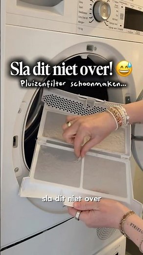 Dit is hoe je het pluizen filter schoon maakt.