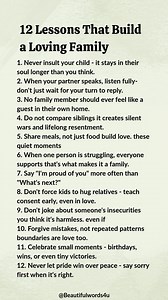 12 Lessons That Build a Loving Family | Beautiful Words